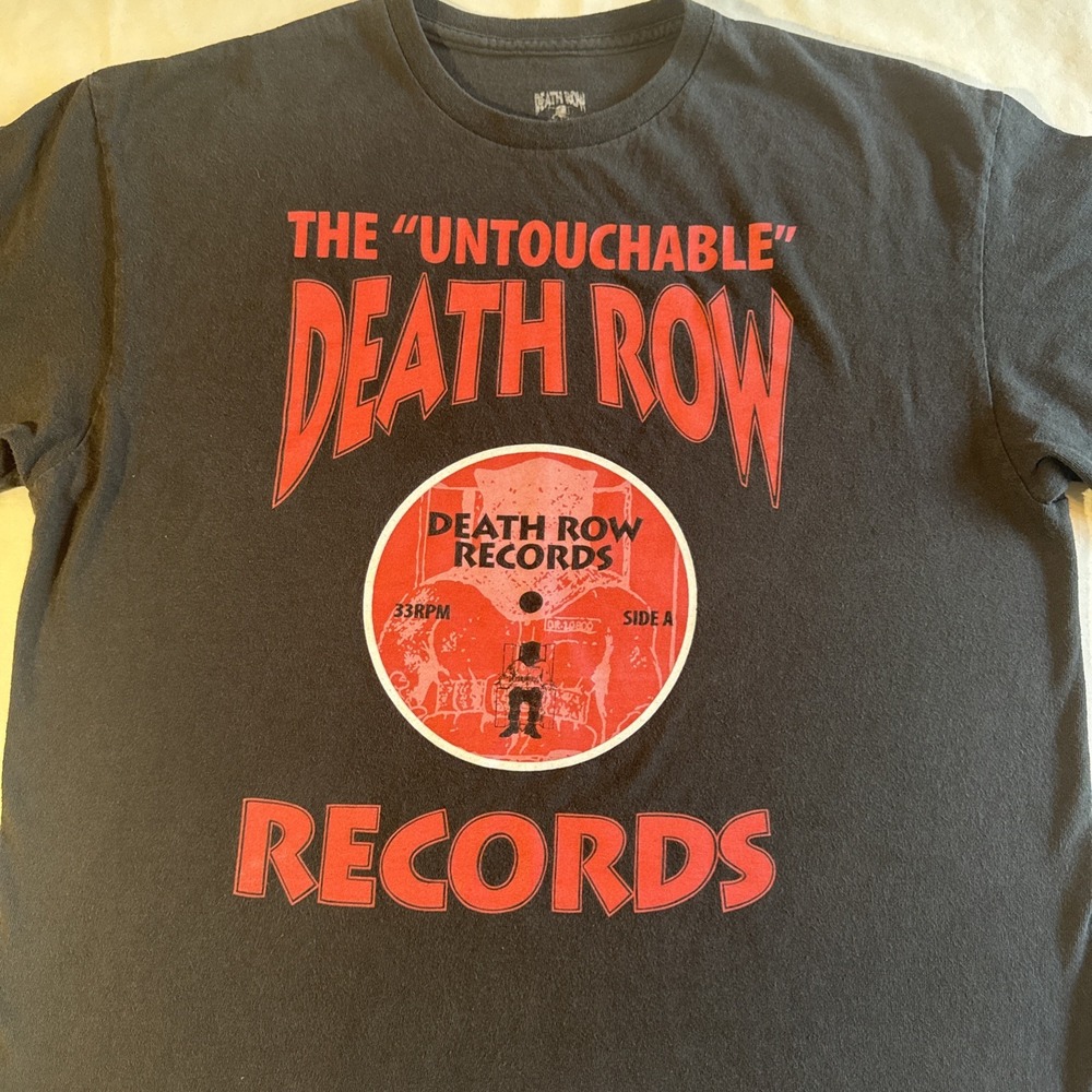 Ripple Junction Death Row Records Untouchable T-Shirt Mens Large Black Hip Hop
